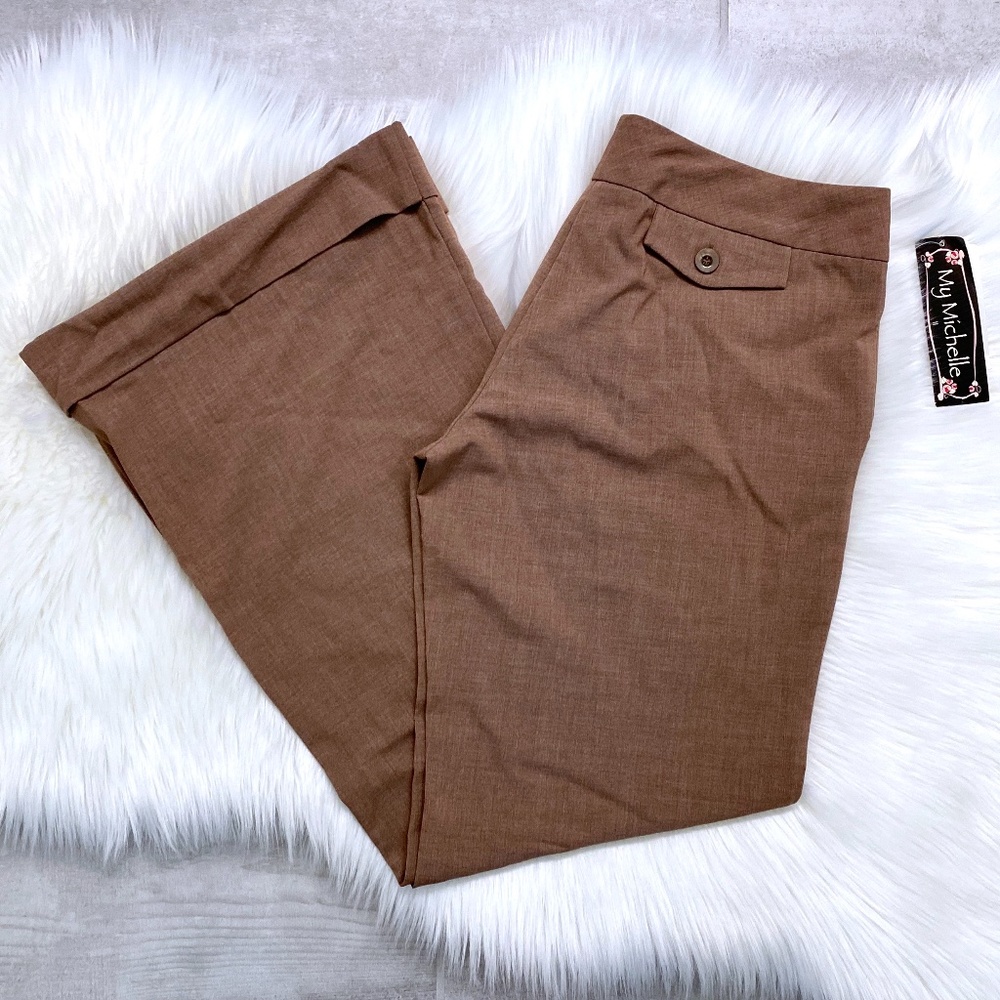 NEW MY MICHELLE Brown Cuffed Pants